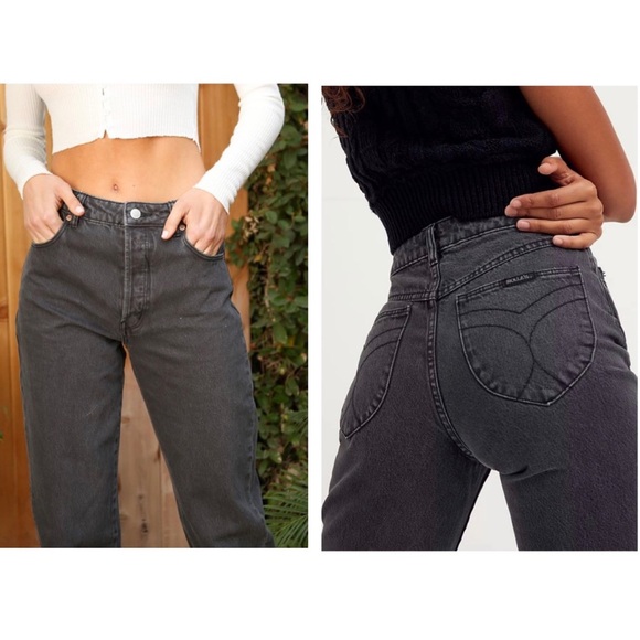 Rolla's Classic Straight High Rise Regular Fit Jeans in Vintage Black Size 27 - Picture 7 of 16